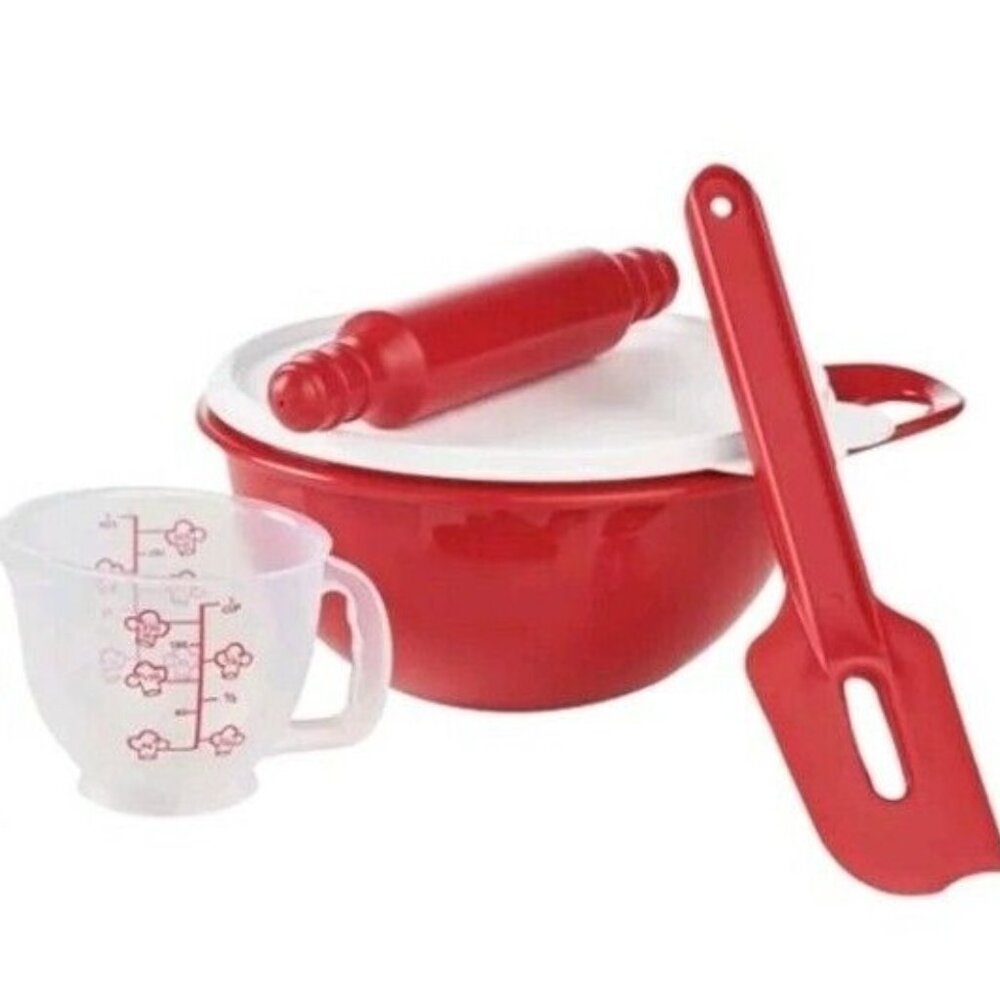 Tupperware Kid's Baking Set - Red